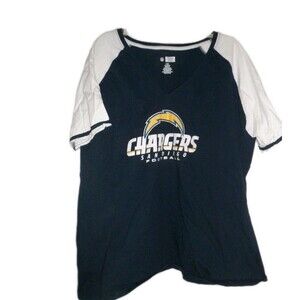 San Diego Chargers Women's 1X NFL Team Apparel  V NeckT Shirt